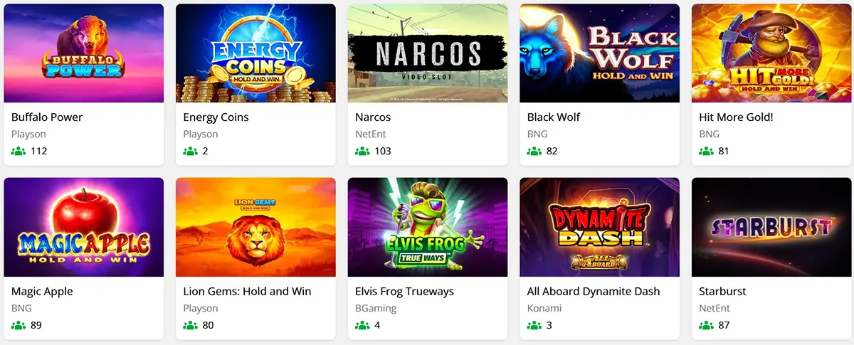 PokieSurf Casino slot games